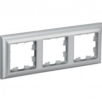 3-местная рамка IEK Brite ру-3-бр алюминий/алюминий BR-M32-12-K47