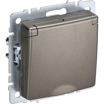 Розетка 1-местная с заземлением с защитными шторками и крышкой 16А IP44 РСбш10-3-44-БрШ шампань IEK BRITE BR-R16-16-44-K37 Розетка 1-местная с заземлением с защитными шторками и крышкой 16А IP44 РСбш10-3-44-БрШ шампань IEK BRITE BR-R16-16-44-K37