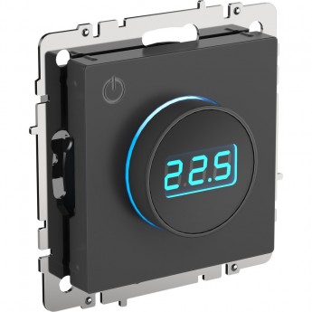 Термостат электронный с индикацией IEK BRITE ТС10-1-БрГ графит